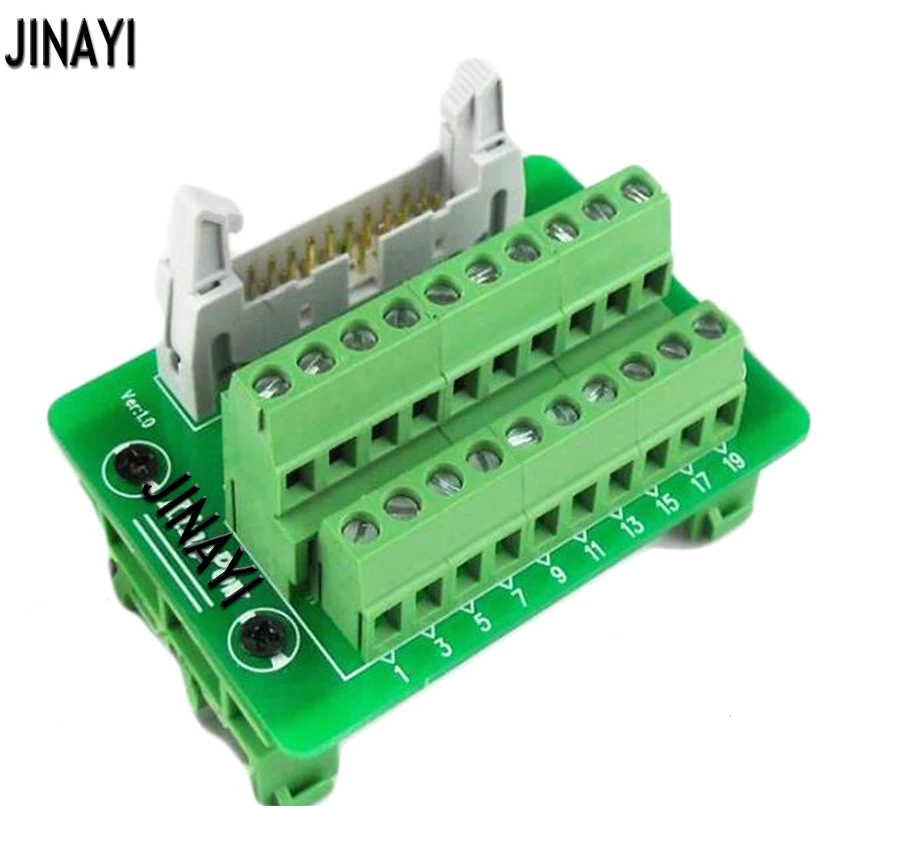 IDC 20 Pin IDC20P мужской клеммный блок Breakout PLC релейные терминалы din рейка монтажный