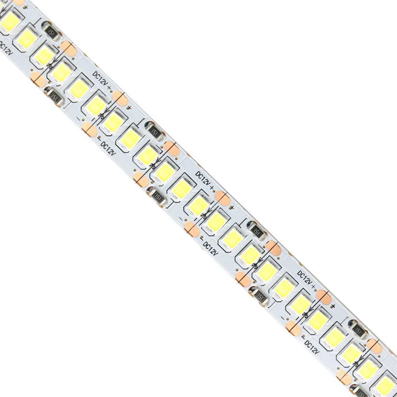 10 мм PCB 2835 SMD 1200 Светодиодная лента мягкая DC12V DC24v IP20 водонепроницаемый гибкий свет
