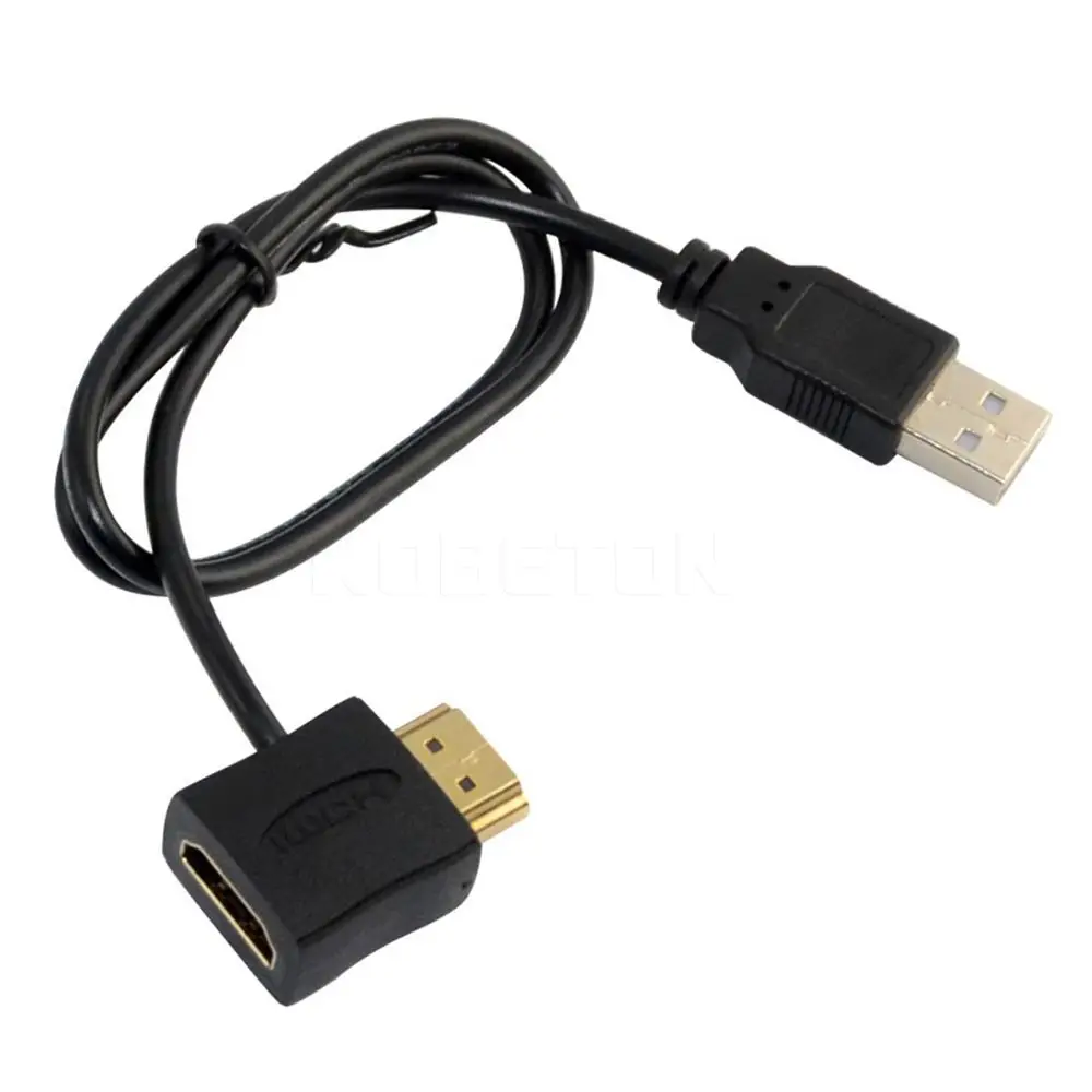 Kebidu 50 см USB 2 0 совместимому с HDMI адаптер Папа-мама расширитель Питание