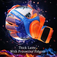 men kids size latex professional soccer goalkeeper gloves strong finger protection football match gloves