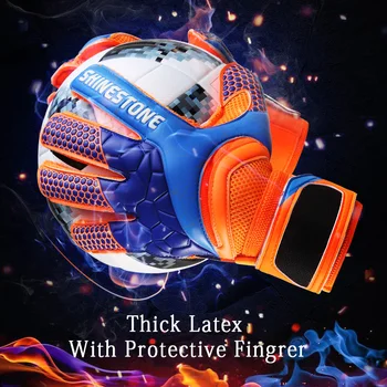 Men Kids Size Latex Professional Soccer Goalkeeper Gloves Strong Finger Protection Football Match Gloves 1