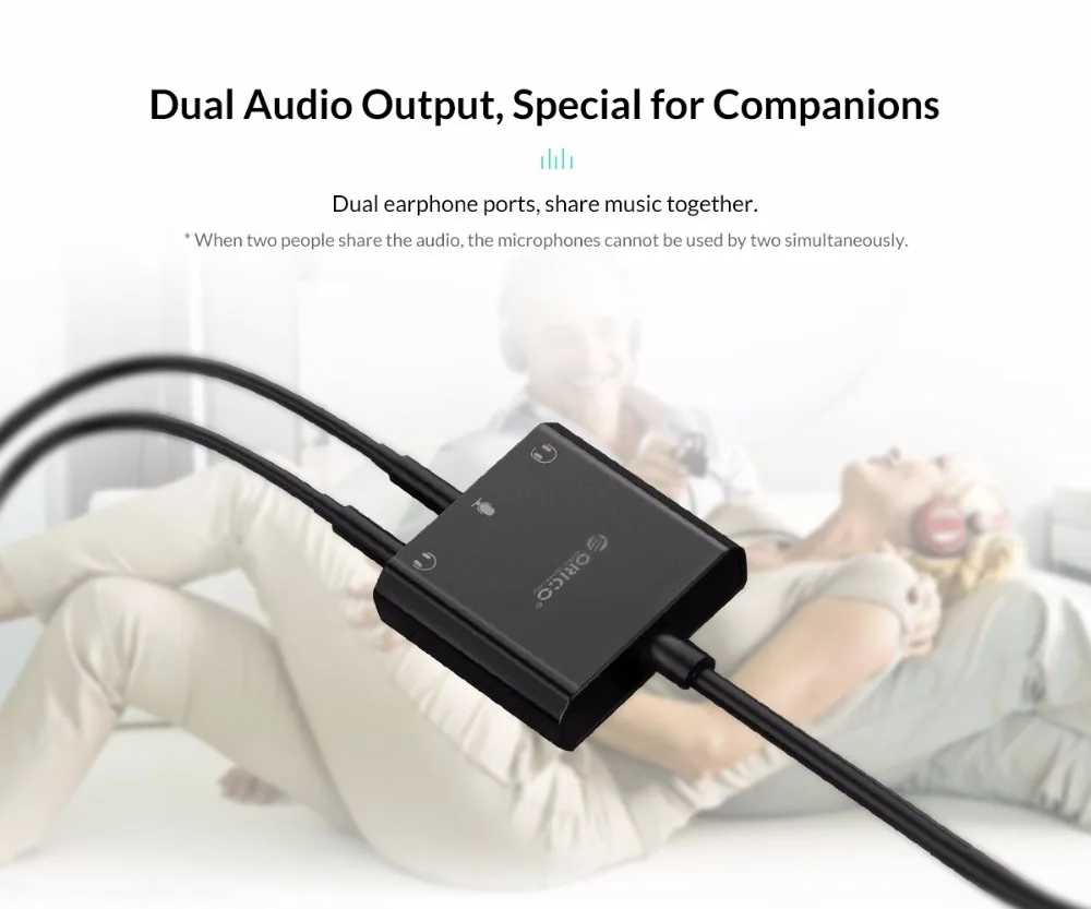 ORICO USB внешняя звуковая карта USB для наушников аудио интерфейс адаптер для Windows/Mac/Linux микрофон звуковая карта