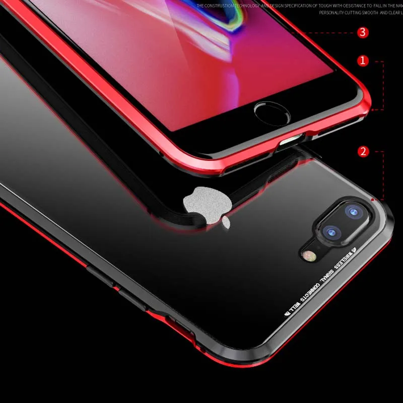 Роскошный защитный Магнитный чехол для телефона на 360 градусов для iPhone XS Max X 7 8 Plus XS брендовый мужской чехол для телефона JS0639