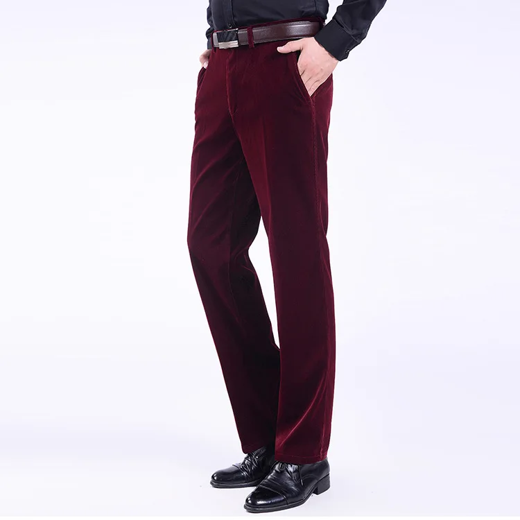 Corduroy Pants Loose Middle-aged Mens Dad In Autumn and Winter 2018 Male Casual Trousers Plus Size |