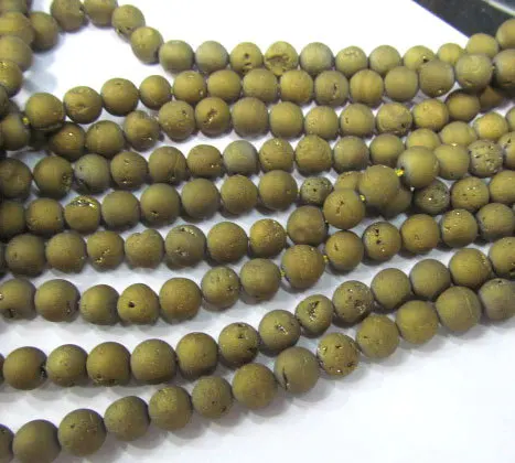 

2strands 12mm aqua blue druzy agate titanium beads Round Ball grey gray gold silver black purple rainbow champagne mixed loose b