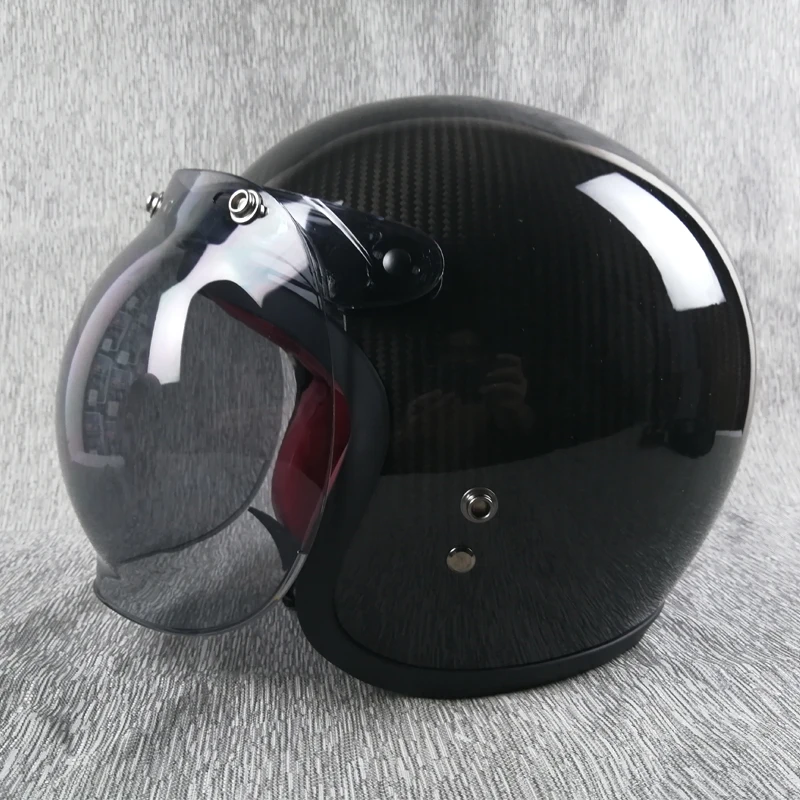 VCOROS мотоциклетный шлем с полулицевой поверхностью из углеродного волокна