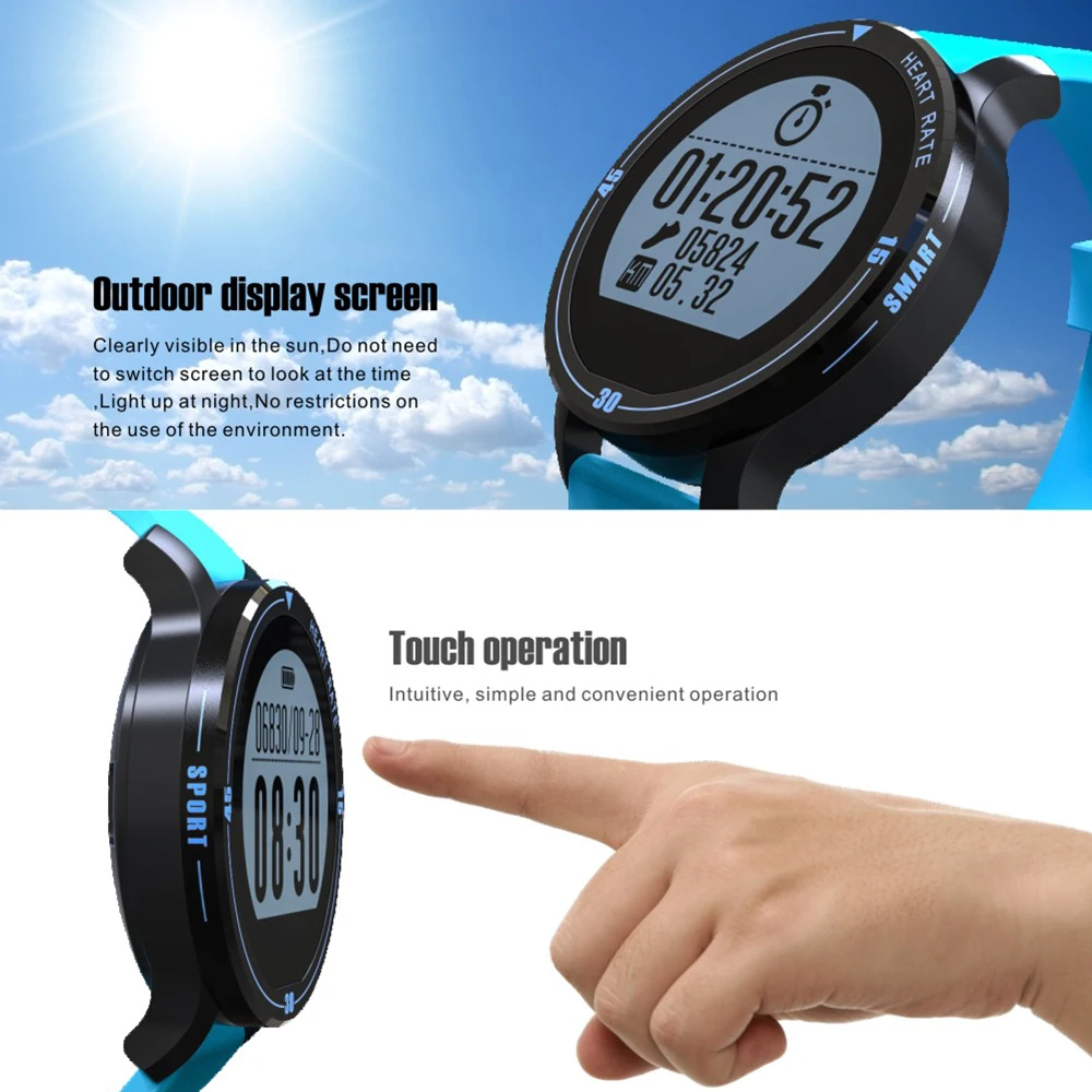 Smart Watch IP68 waterproof H1 bracelet men sport smartwatch with Heart Rate Monitor Swimming Band for Android Apple phone | Наручные