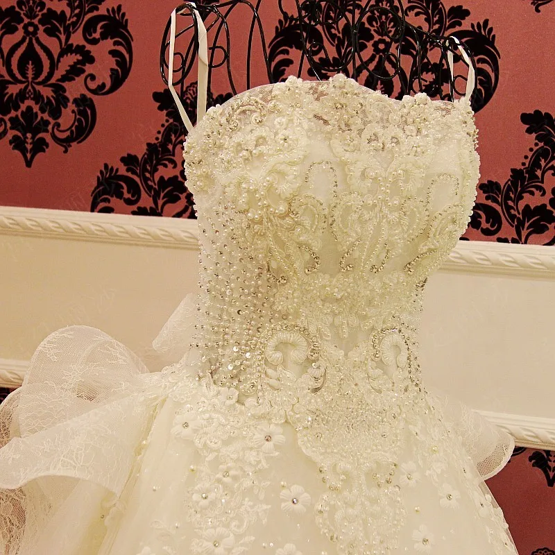 Vestidos De Noiva Романтические свадебные платья без бретелей бальное платье Свадебные платья с жемчугом кружево черное свадебное платье с бисером ремни
