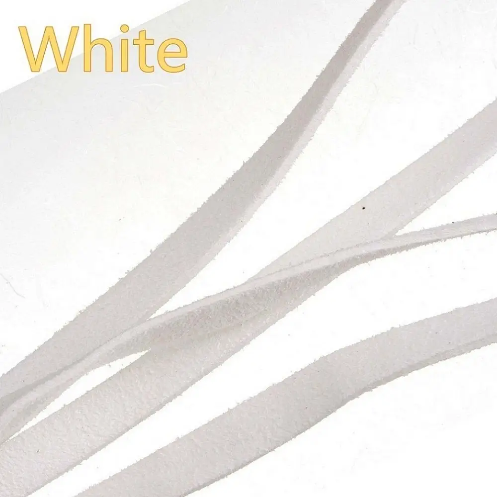 10mm White Кожаный шнуры брелок Рождественский Плетеный ручной работы сделай сам имитирующий ПУ 10 мм широкий плоский двойной замши конфеты цвет ювелирных изделий 10 м - Цвет: 10mm White