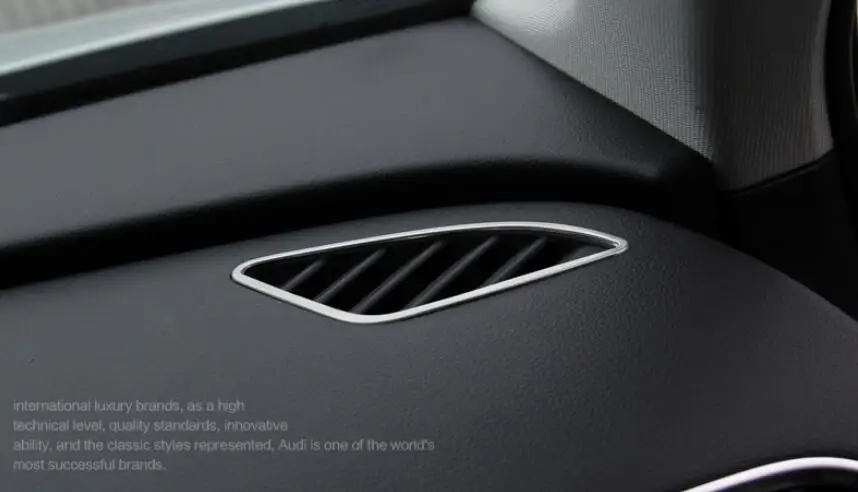 ABS матовая крышка приборной панели для Audi Q3 2012 2016|air conditioning vent covers|dashboard trimdashboard air
