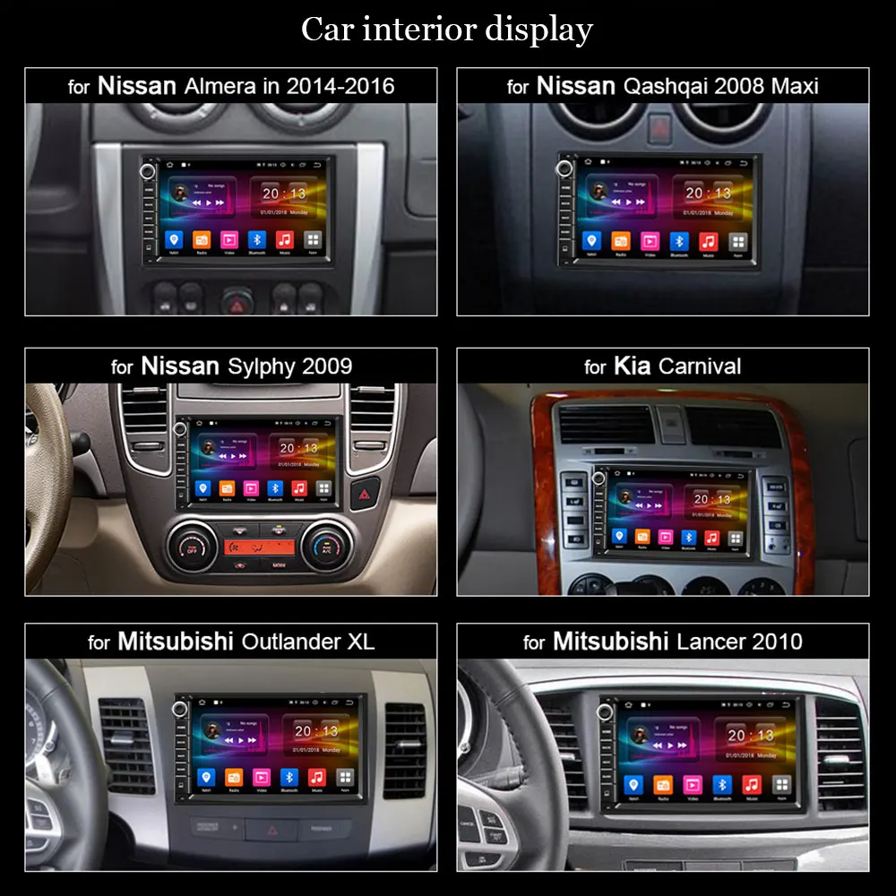 Camecho Android9.0 2DIN Mp5 мультимедийный плеер GPS автомобильное радио аудио Bluetooth Wifi