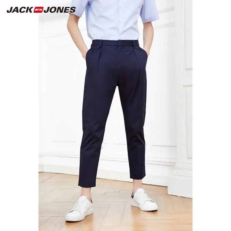 Мужские облегающие повседневные укороченные брюки JackJones из 100% хлопка |