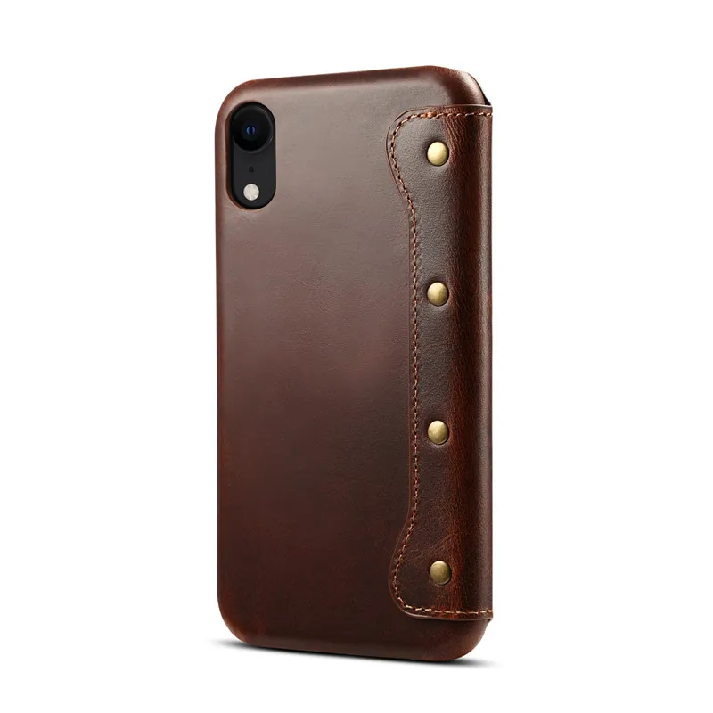 Роскошные Шлепанцы из натуральной кожи чехол для iPhone X XS Max XR чехол бумажник отделения для карточек сумка-чехол для iPhone XS Max случае XR XS Капа
