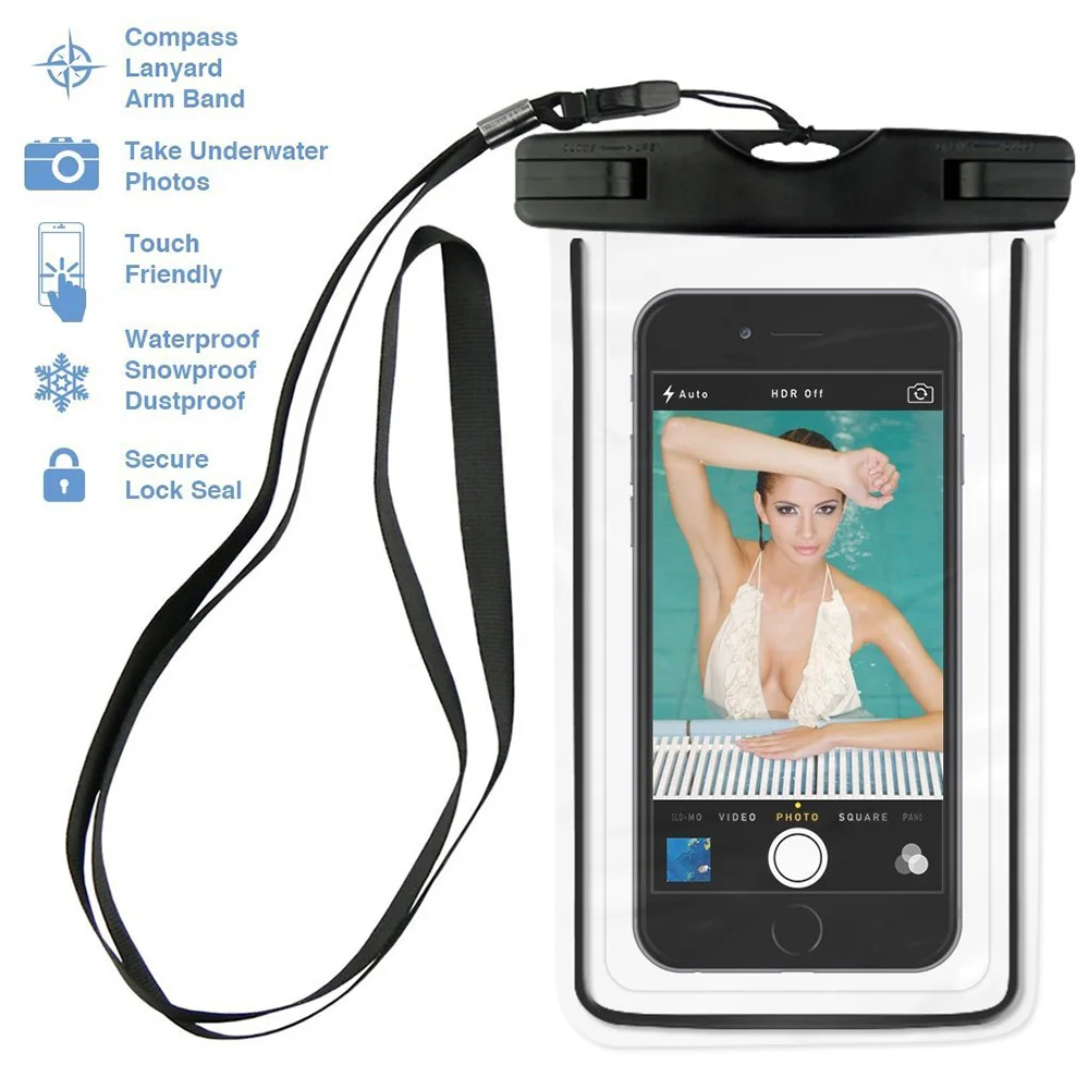 BQ Aquaris V VS Plus V+ VS+ Universal Cover Underwater Luminous Phone Swim Waterproof Case For Caterpillar CAT S60 | Мобильные