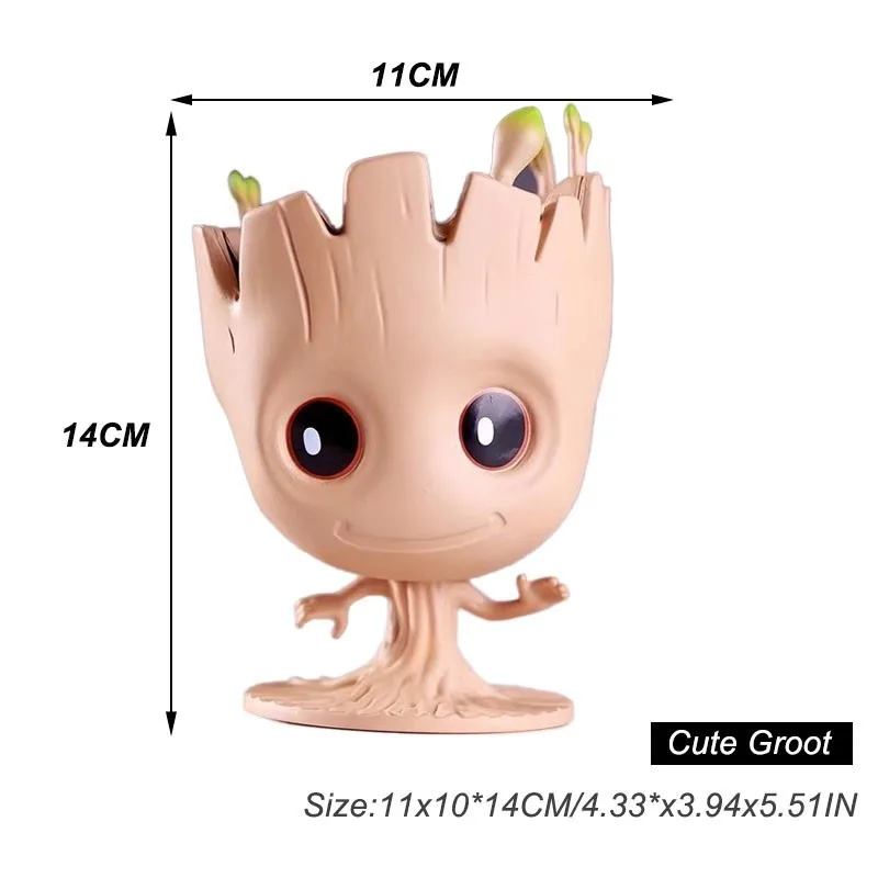 01 Горшечное растение украшение Groot кашпо горшок Galaxy Guardian Цветочная защита Q Версия Модель Дерево человек ребенок Groot украшение цветочный горшок - Цвет: 01