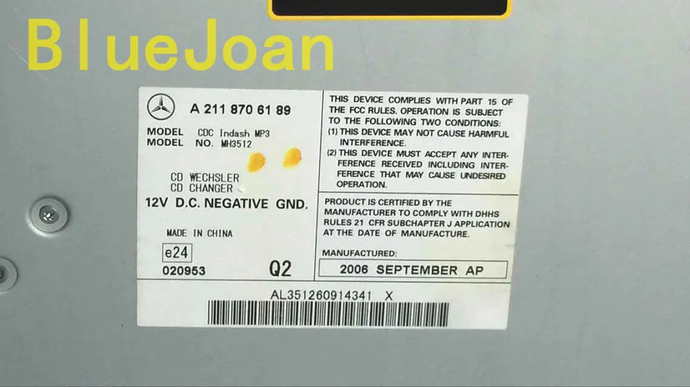 A211 870 53 90 Alpine 6 CD зарядное устройство A 211 61 89 для Mercedes MH3512 CDC Indash MP3 Chrysler дисковый