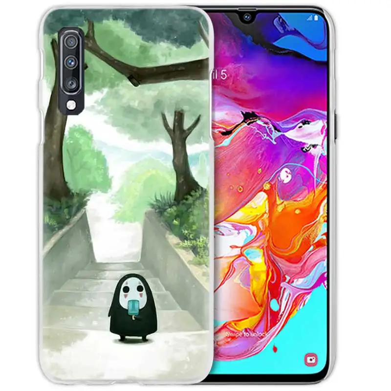 Аниме чехол для samsung Galaxy A50 A70 A20e A40 A30 A20 A10 A8 A6 плюс A9 A7 жесткий чехол из ПК для телефона Тоторо Унесенные призраками Ghibli