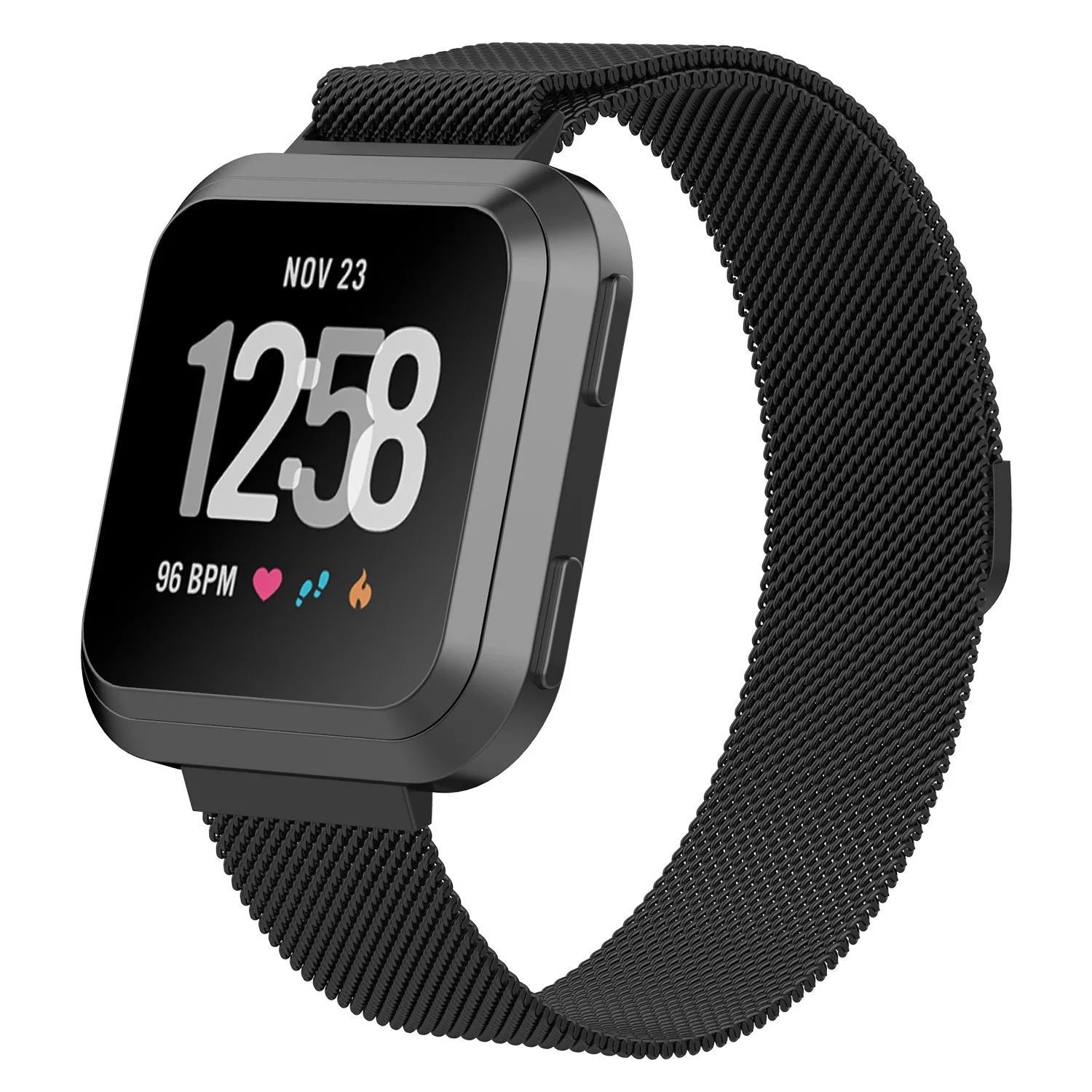 Ремешок ML Loop для Fitbit Versa металлический браслет из нержавеющей стали с магнитной