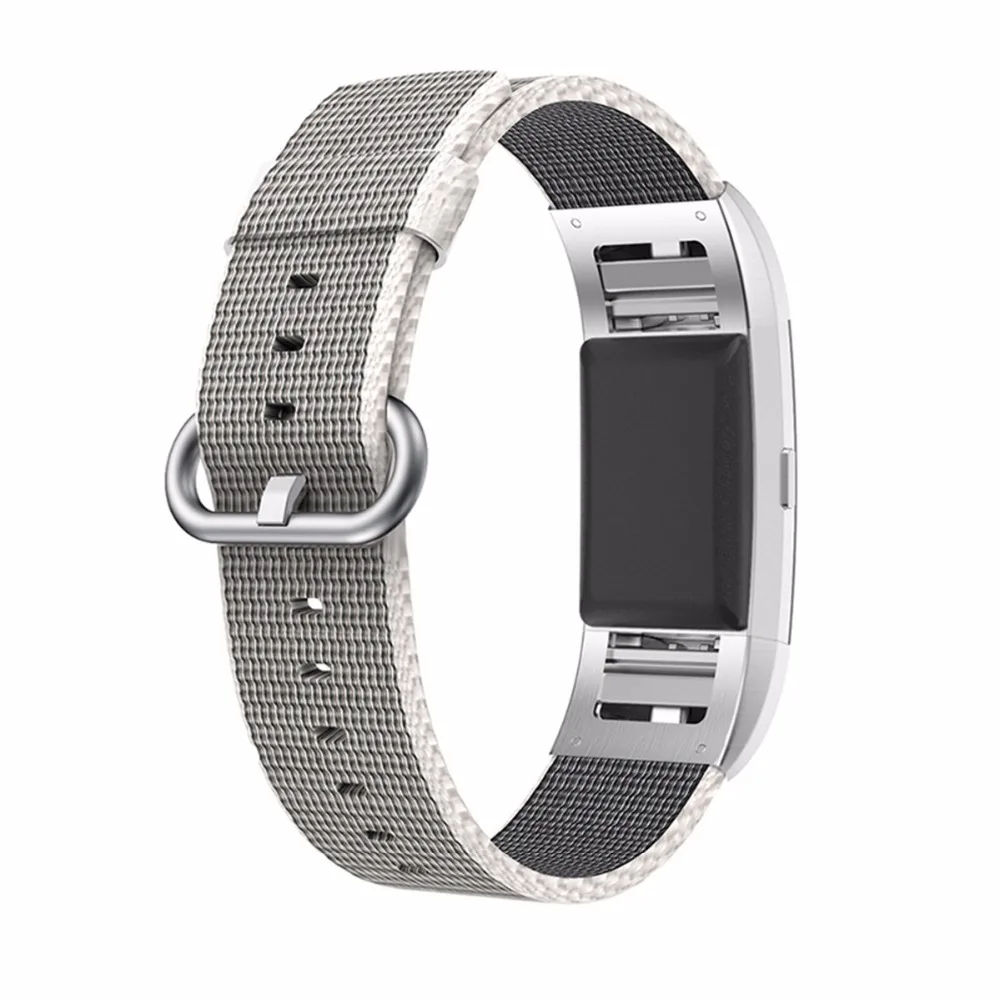 Спортивный тканый нейлоновый наручный ремешок для браслета FitBit Charge 2 гибкий