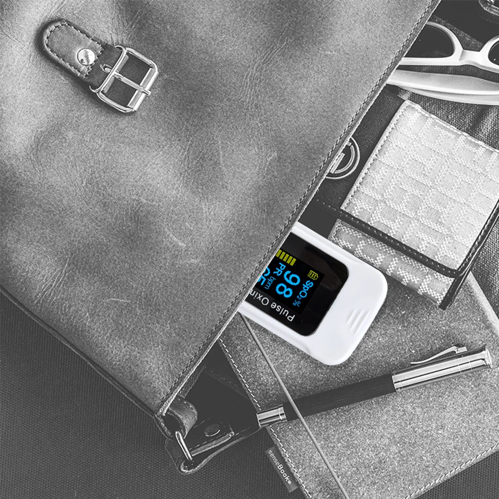 ELERA портативный Пальчиковый пульсоксиметр с Чехол цифровой Oximetro de pulso de dedo oled-дисплей Saturometro Pulsioximetro
