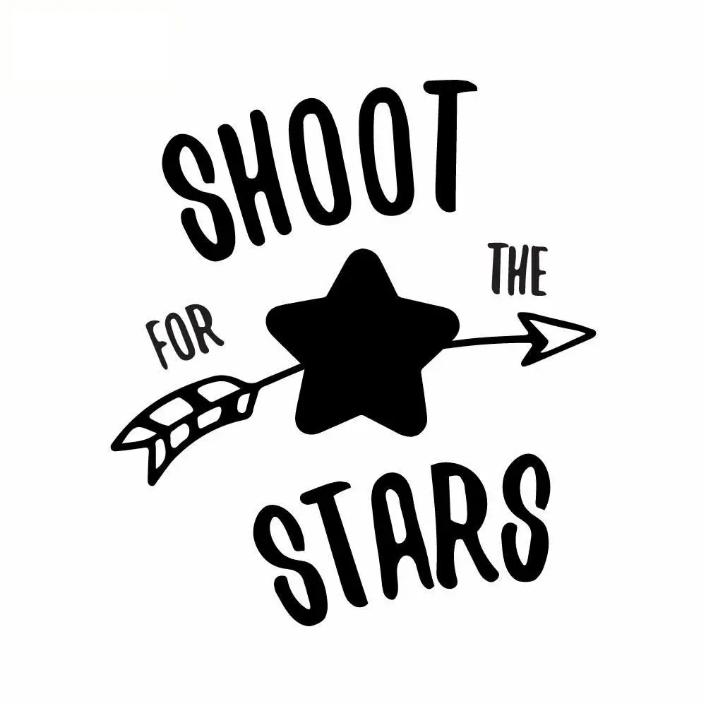 Съемные обои Shoot For The Stars настенные наклейки для детских комнат гостиной