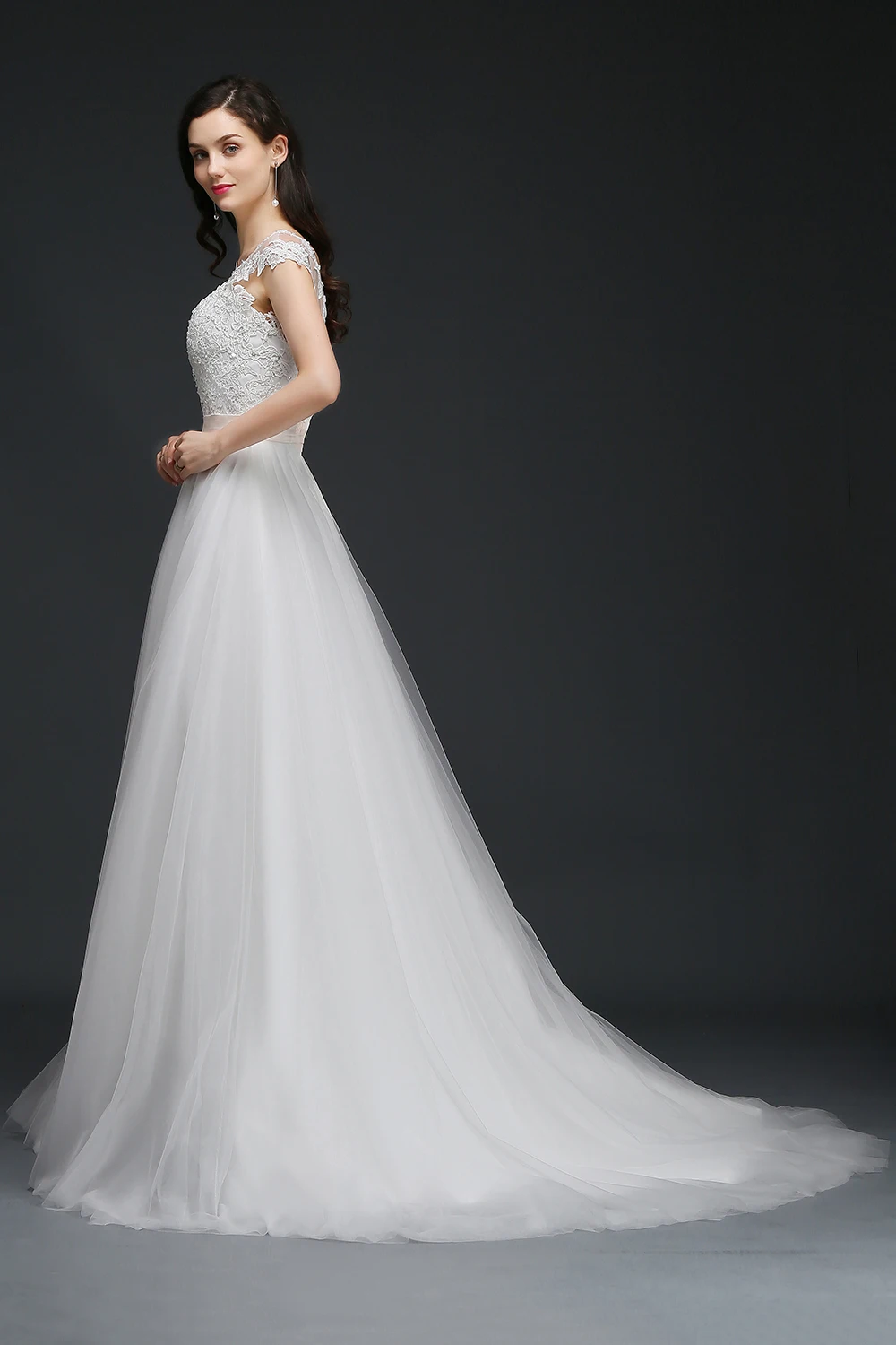 Robe de mariee свадебное платье со шлейфом vestido noiva длинное es 2019 конец линии рукав