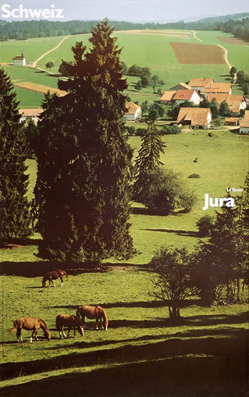 Швейцария Берн туристические плакаты Schweiz Jura La Bosse классические настенные