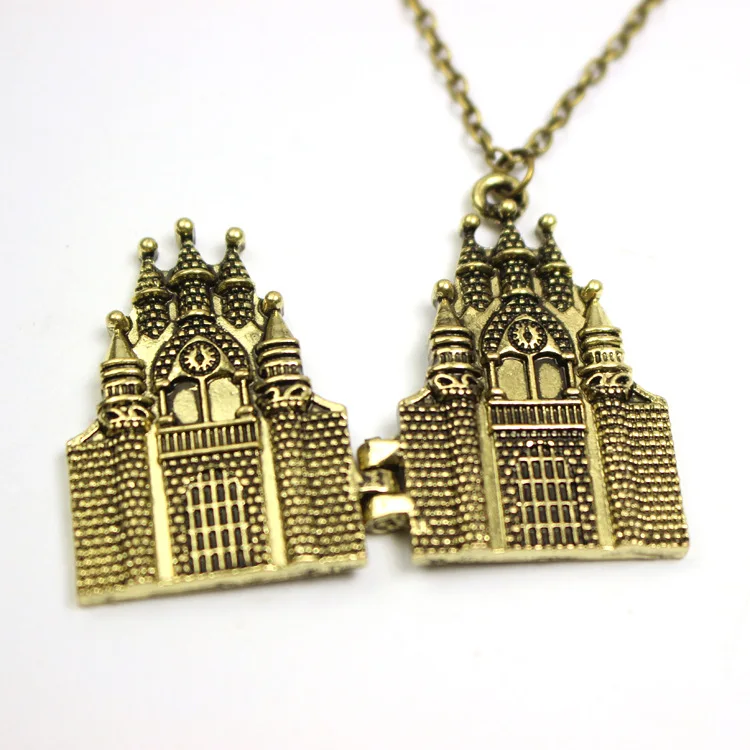 Волшебник школа ведьмастера и волшебный замок модель медальон ожерелье на