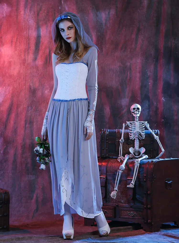 Женский костюм на Хэллоуин Purim Ghost для невесты из коллекции 2016 года страшные