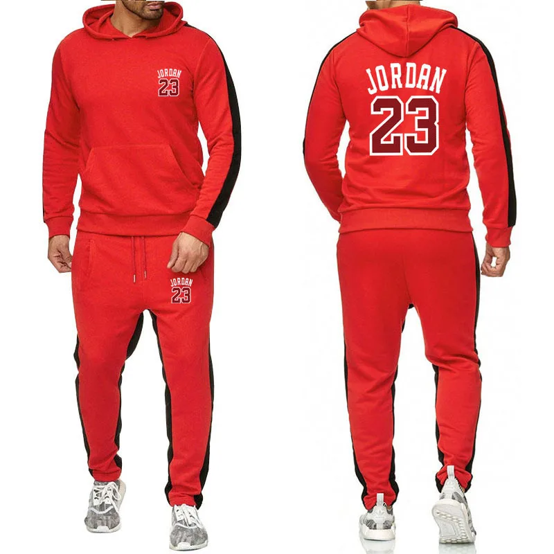 red OLOEY, мужские спортивные костюмы, спортивный костюм для мужчин jordan 23, бегунов, для бега, мужской комплект, спортивная одежда для фитнеса, модные тренировочные спортивные костюмы, уличная одежда - Цвет: red