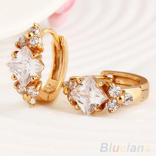 5 Пар женская Роскошь Циркон Позолоченный Серьга Обруча Huggie Серьги | Украшения и