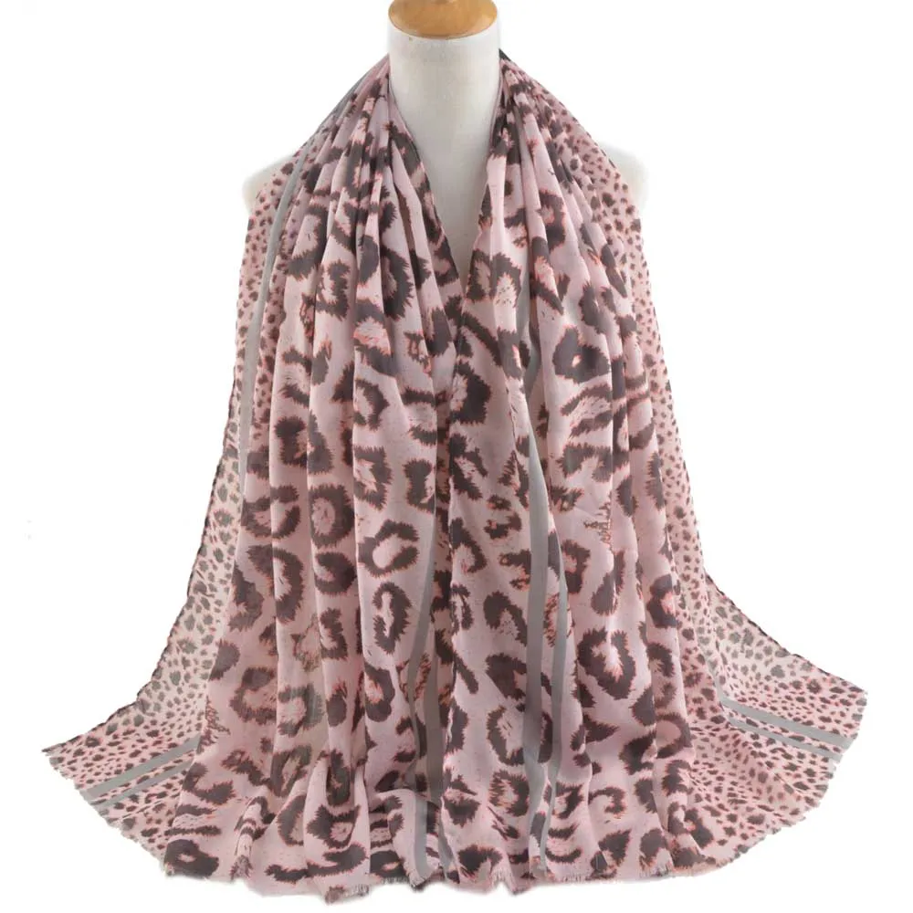 Шарф женский с леопардовым принтом бандана корейский стиль шали и шарфы