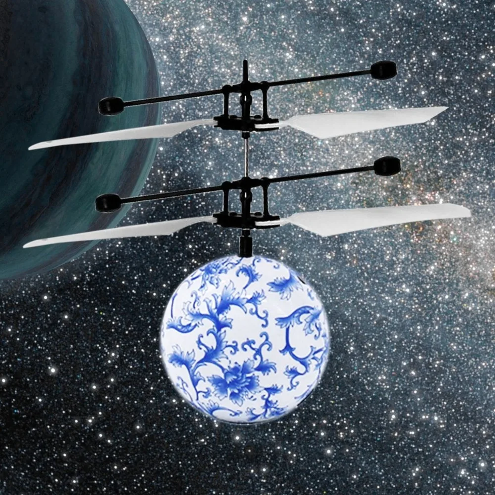 Удаленный Управление Инфракрасный Индукционная вертолет с голубой и белый