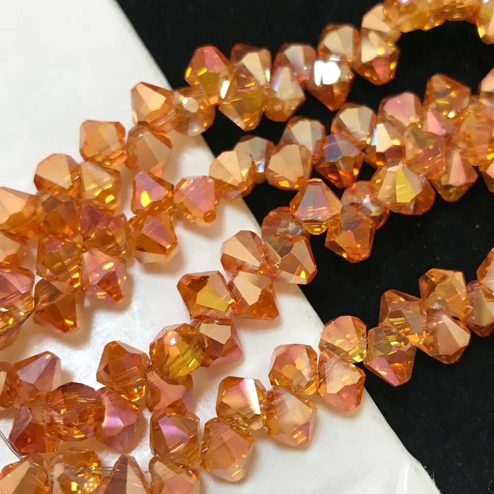 50 шт. 8 мм Висячие бусины из австрийского хрусталя очаровательные разделители