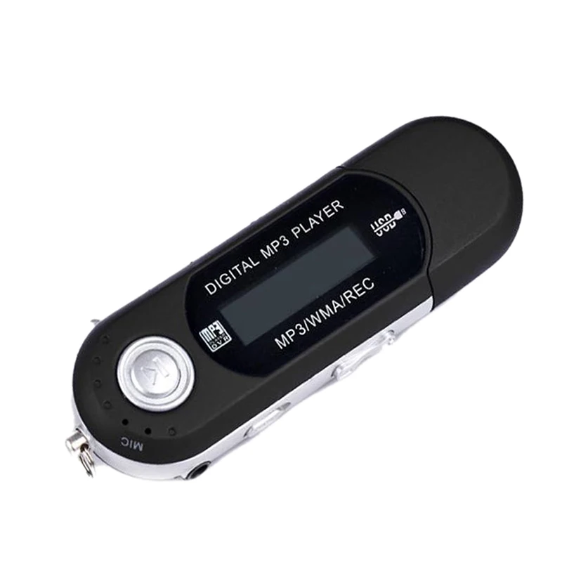 black Portable Auto Car FM Radio Function With TF Card Slot LCD Screen USB Flash Drive With Earphone Digital Mini USB MP3 Music Player - Формат цифровых медиаданных: black
