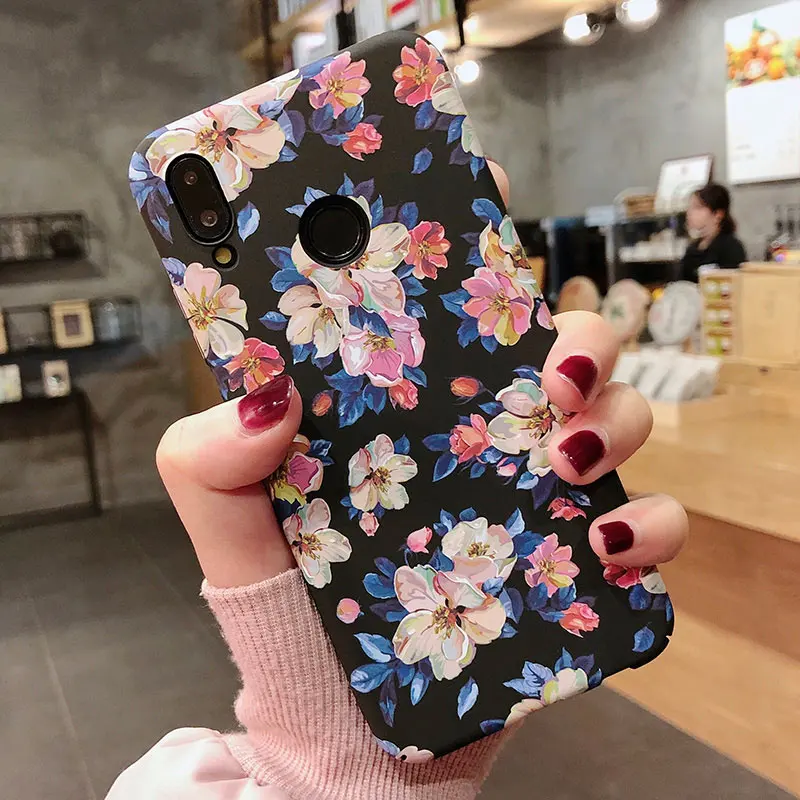 Жесткие чехлы для huawei P30 P20 Pro mate 20 Lite Pro желтые цветы матовый ПК чехол для Honor 10 20 20Pro Nova 3 3i 3e 4 4e чехлы - Цвет: 2