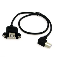 cy chenyang 90 degree angled usb b male to female extension cable w screw for panel mount u2 132 0 5m
