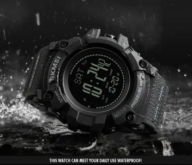 Мужские спортивные часы SKMEI цифровые с шагомером высотомером барометром