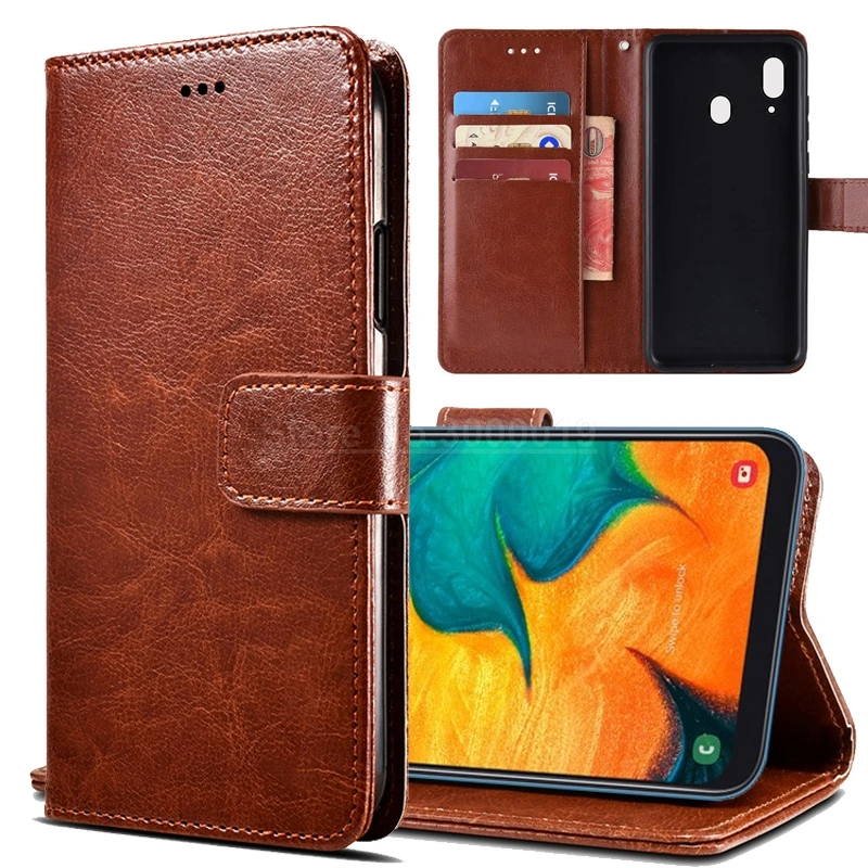 Чехол для Samsung A30 чехол роскошный флип-чехол телефона из искусственной кожи Galaxy A 30