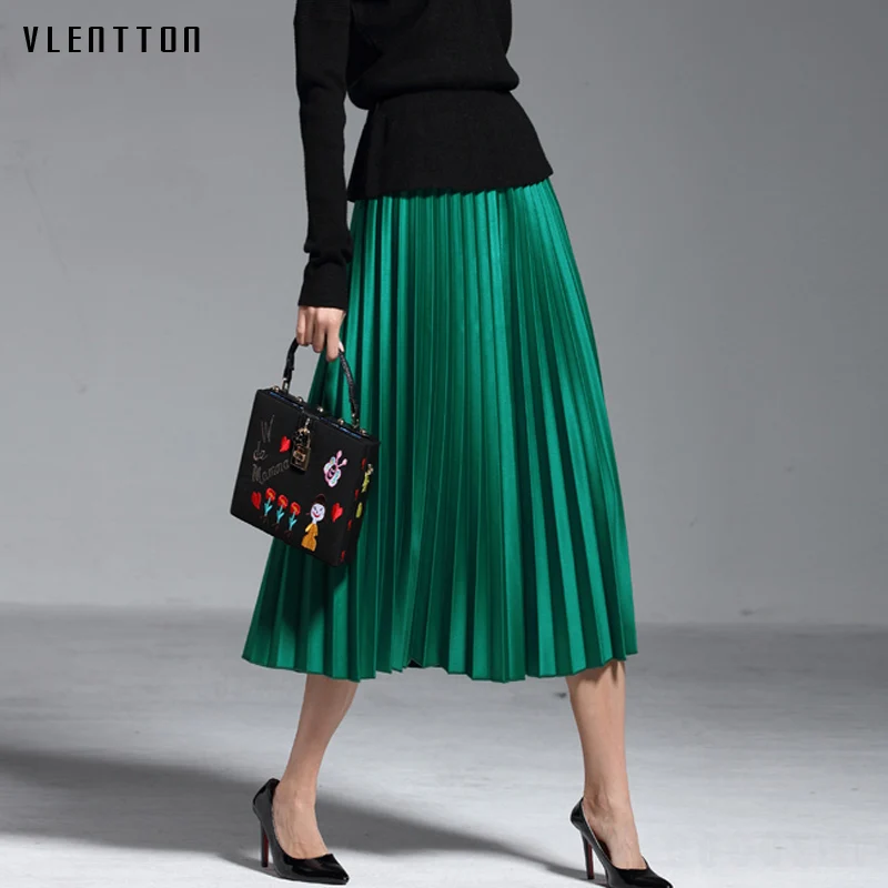Высокое качество Демисезонный плиссированная юбка Для женщин 2019 Новая мода