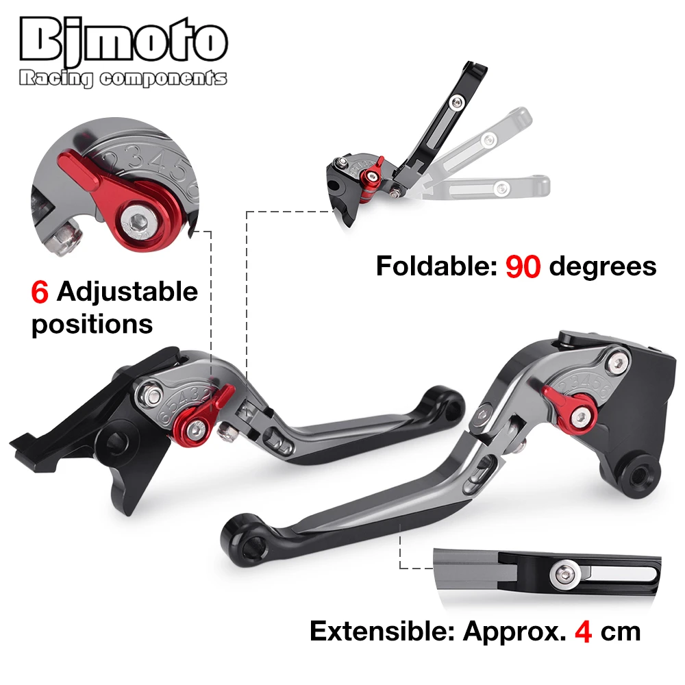 BJMOTO мотоциклетные ручки тормоза и сцепления обработанные на станке с ЧПУ для