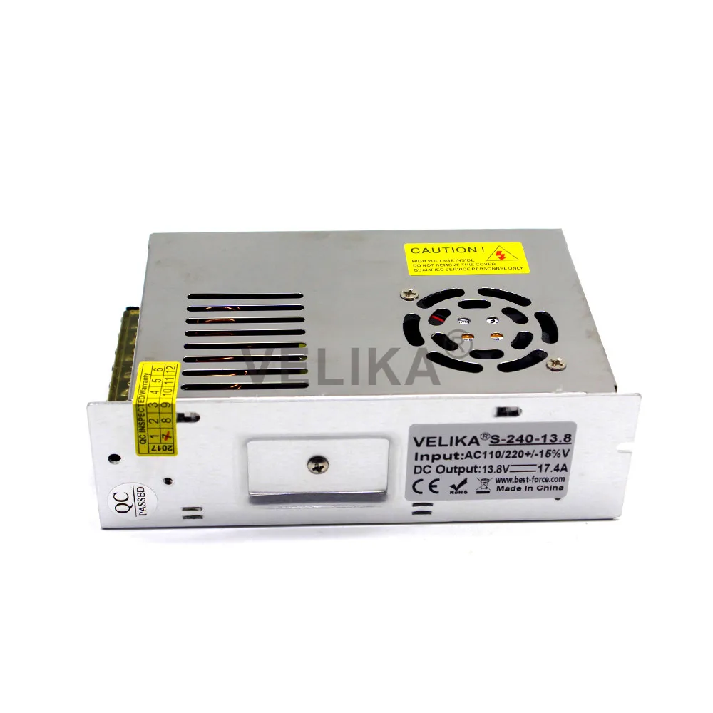 Universial DC 13 8 V 17.4A 240W Выключатель питания светодиодный трансформатор 110v 220v AC DC13.8V SMPS
