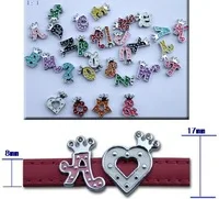 10p разноцветный Английский алфавит, стразы 8 мм A-Z Подвески с буквами DIY Аксессуары подходят 8 мм браслет и ошейник для домашних животных