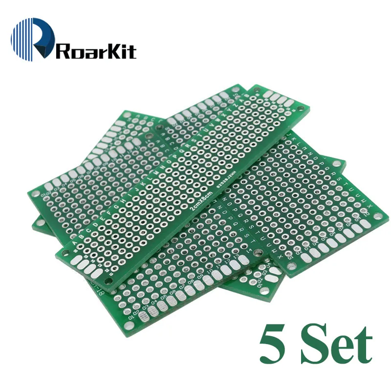 20 шт 5x7 4x6 3x7 2x8 см двухсторонний медный Прототип pcb универсальная плата стекловолокна доска для Arduino