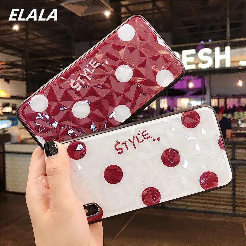 Elala 3D Алмазный блестящий чехол для iPhone 7 мягкий силиконовый из ТПУ с узором в