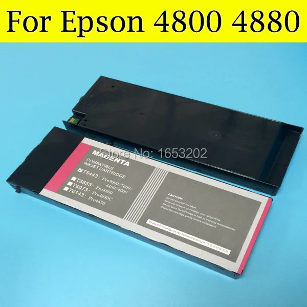 HOT Selling!!! 8 Color/Set Refill Pigment Ink Cartridge Compatible For Epson 4880 With Show Ink Level Resettable Chip