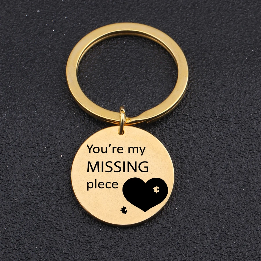 Брелок для ключей You Are My Lost Piece пары головоломка из сердечек подарок влюбленных