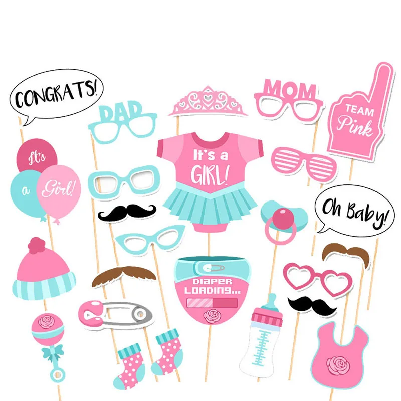 Детская любовная интересная фотокамера It's A Boy Girl Реквизит Baby Shower фотография 25