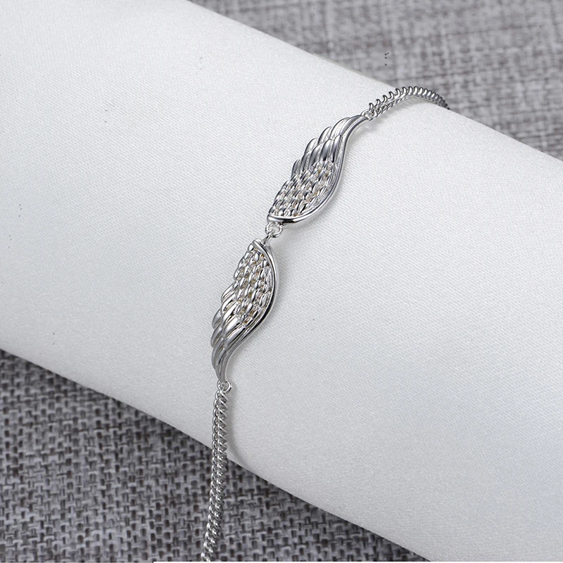 GW модные регулируемые с угловыми крыльями женские браслеты Дизайн 925 серебро