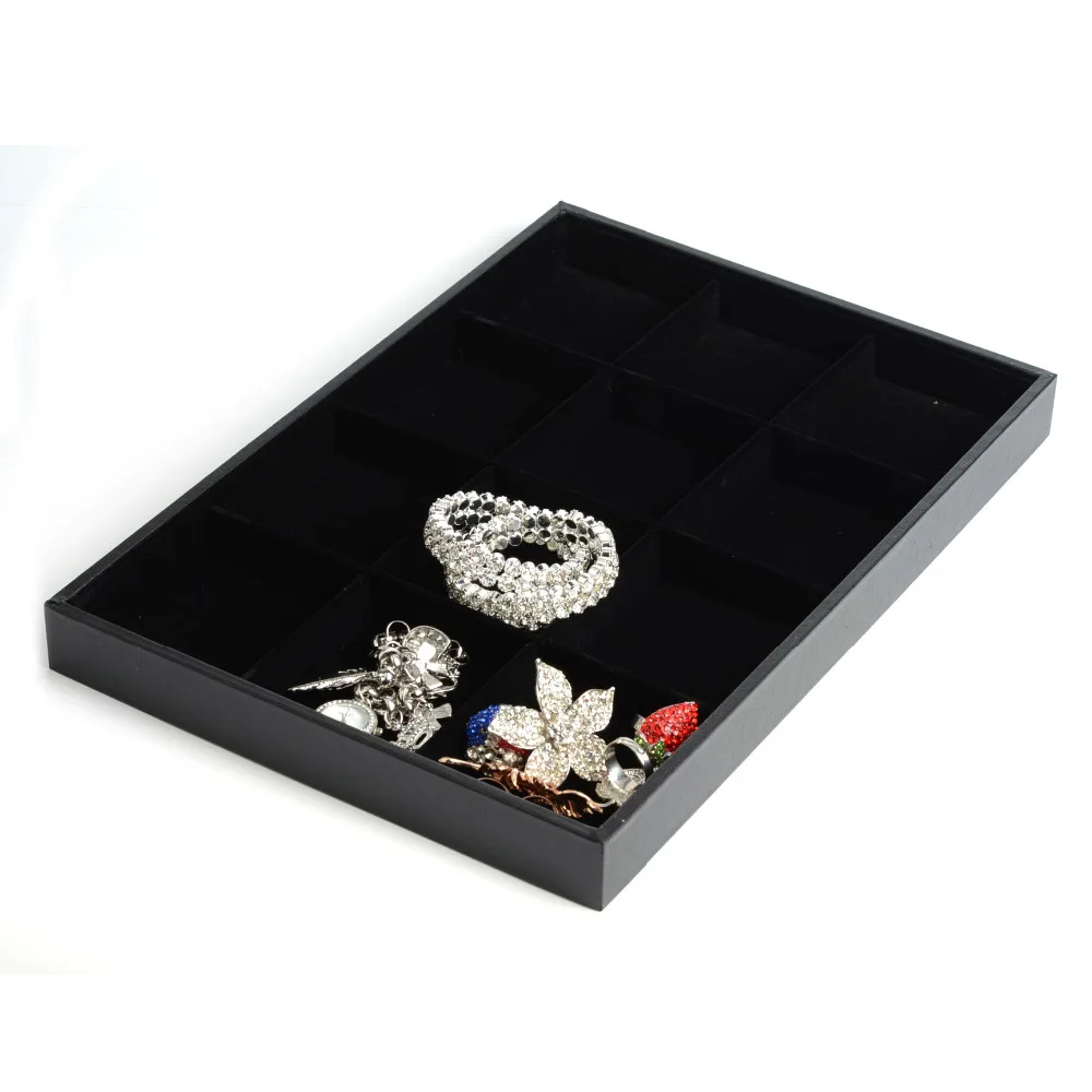 Чехол для ювелирных украшений из искусственной кожи бархатный лоток ожерелья